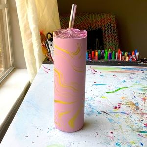 Gold and sparkly rose gold 20oz water bottle from ZAK.